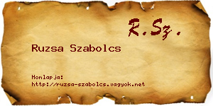 Ruzsa Szabolcs névjegykártya